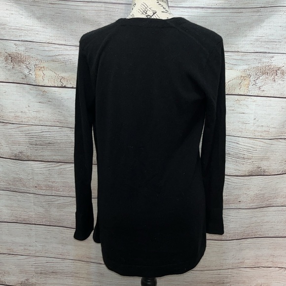 Magaschoni 100% Cashmere Cardigan Sweater Buckle Front Black Size XS - Picture 6 of 11
